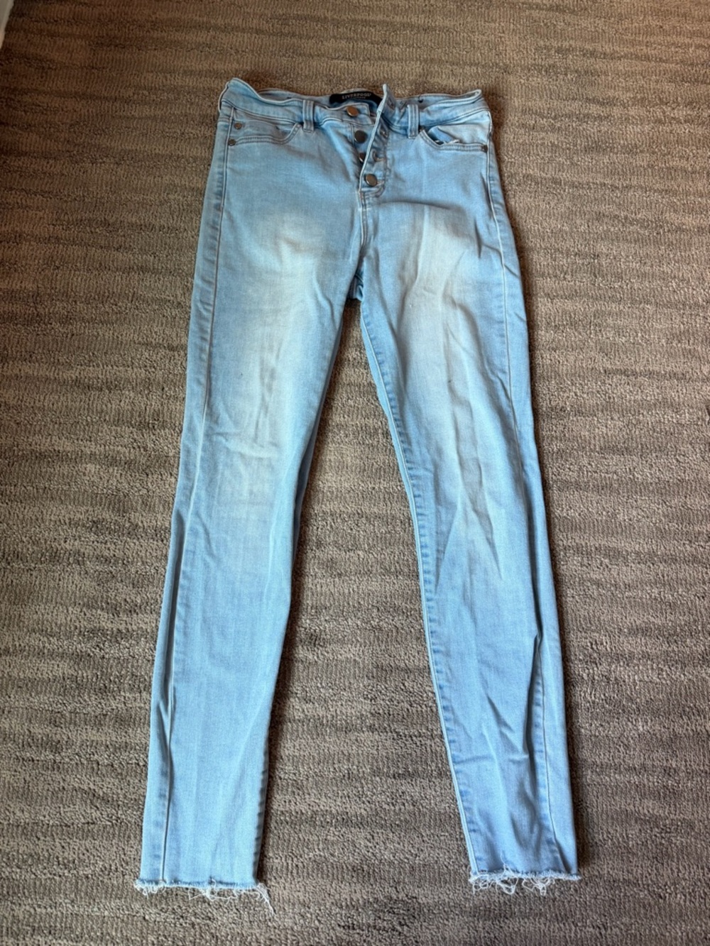 Liverpool Los Angeles High Rise Ankle Jeans – Light Wash – Button Fly